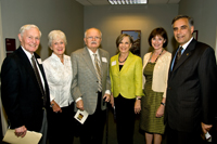 John Goree, Suzy Goree, Donald Saunders, Jr., Carol Saunders, Patricia Moore-Pastides, University President Harris Pastides